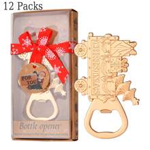 Zestaw prezentowy z otwieraczem do butelek na Boże Narodzenie, Cztery rodzaje otwieraczy do butelek, Choinki, Bałwany, Płatki śniegu, Świąteczne wózki prezentowe, Dekoracje świąteczne do domu, Upominki na świąteczne przyjęcie, Dekoracje świąteczne, Upominki na przyjęcie