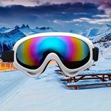 1pc This Goggle Isn't Just For Skiing – It's Your All - Weather, All - Activity Shield. Block Wind, Dust, And Debris While Skiing, Biking, Climbing, Or Working. The Tough Frame And Sealed Design Keep Your Eyes , No Matter The Sport. One Goggle, Endless Adventures.The Rainbow - Tinted Lens Looks Awesome And Blocks Harsh UV Rays. On Bright Ski Slopes Or Sunny Climbs