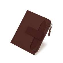 Portafoglio donna di grande capacità di OBCREATOR - Portafoglio compatto tri-fold con blocco RFID, finestra per ID, molteplici slot per carte e tasca per contanti, accessori color oro, beige/nero/blu navy, per viaggi e uso quotidiano, regalo di moda elegante per donne, conservazione sicura, design elegante, hardware robusto, per amanti della moda