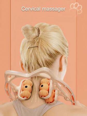 The Three-Dimensional Cute Cat Cervical Massager Features Multi-Row Magnetic Therapy For Shoulder And Neck Massage, Unblocking Meridians And Relaxing Muscles In The Thighs And Calves For Home Use