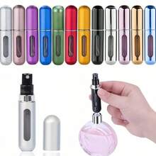 1 Rose Red Perfume Dispenser, Push-Pull Design, Easy To Use And Hygienic, Small And Easy To Carry, Equipped With Dispensing Tools, Suitable For Dating And Going Out, Travel, Home Decoration And Fragrance Lovers, Portable Sprayer, Smooth Surface, DIY Perfume Tools - 玫瑰紅 - 查看 1