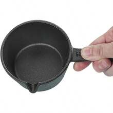 Cast Iron Sauce Pot And BBQ Mop Brush Set For Grilling BBQ Basting Set With Saucepan And Brush Barbecue Accories Meat Smoker Accories Gift For Men