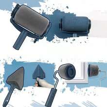 Rodillo de Pintura Antigoteo con Depósito – Kit para Pintar Paredes, Techos, Esquinas y Rincones sin Salpicaduras – Mango Extensible y Accesorios Incluidos - Multicolor - Ver 6