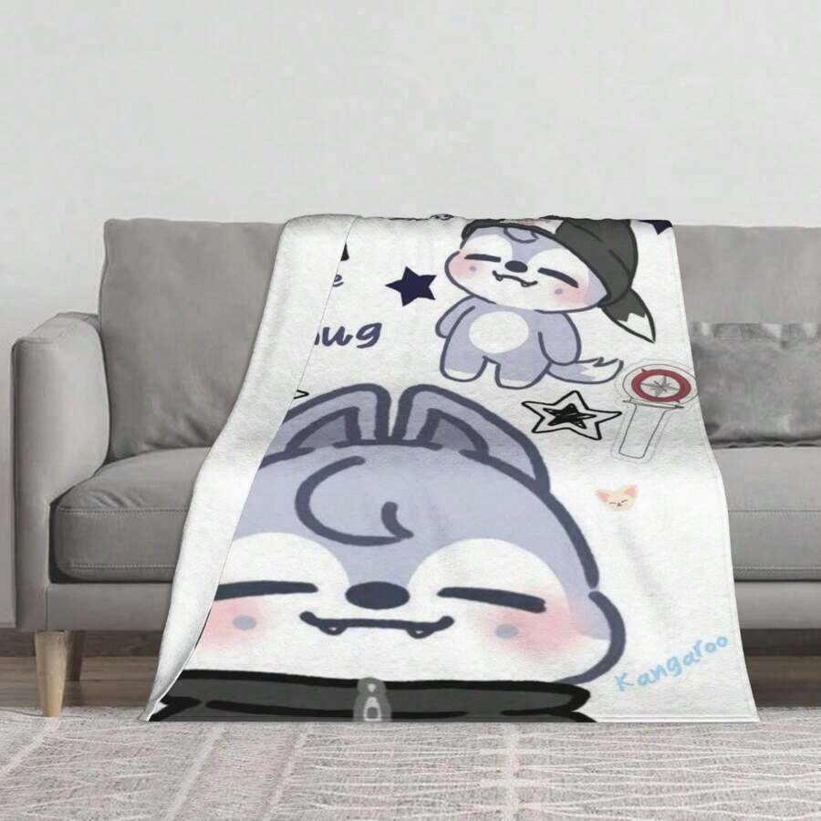 Skzoo, Merch Gifts Skz Kpop For Stays Felix Bang Animal Characters (7Comfortable Four-Season Flannel Blankets-Suitable For Sofas, Beds And Travel, Machine-Washed Blankets, Blankets, Fall Blankets, Wool Blankets, Blankets And Blankets, Fluffy Blankets, Bedding, Sofa Blankets, Soft Blankets, Custom Blankets, Soft Personalized Flannel Blanket Thanksgiving Gift Sofa Bed Living Room Travel Office Shawl Sleeping Blanket Air-Conditioned Bed Linen Tent Ideal Gift Daily Blanket Personalized Blanket Cute Animal Blanket, Best Blankets, Comfort Blankets, Family Gifts, Birthday Gifts, Christmas Gifts, Friend Gifts, Washable, Boyfriend/Girlfriend, Dad/Family, Mom/Anniversary, Graduation, Housewife, Wedding, Birthday, Bed, Car, Tea Room, Bedroom, Living Room Blanket, Valentine's Day, Mother's Day, Birthday, Father's Day, Graduation, Christmas, Wedding, Sofa Decor-280gsm - 彩色 - 查看 1
