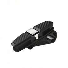 Carbon Fiber Car Sunglasses Clip, Multifunctional Sunglasses Holder, Car Visor Clip, Card/Bill Clip, Automotive Storage Organizer