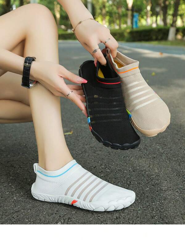 Damskie buty do wody, codzienne, oddychające, lekkie, antypoślizgowe, do pływania na boso, do surfowania, do nurkowania, letnie buty do wody, do jogi, fitnessu, głębokiego przysiadu, asymetryczne, kolorowe podeszwy