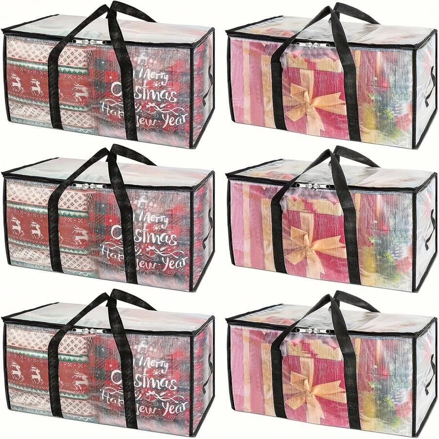 1pc Transparent Storage Bag, Clothes Handbag For Moving, Reinforced Handle Bedding & Clothes Storage Bag, Heavy Duty Storage Tote Bag For Clothes, Moving Supplies