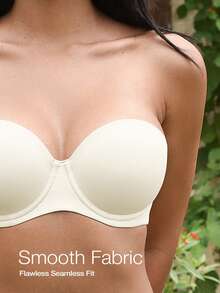 Wingslove Women's Push-Up Strapless Bra – Lightweight Comfort, Anti-Slip Underwire & Convertible Multi-Way Straps For All-Day Support & Versatile Style