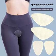 1/2/3 Pcs Ladies Crotch Protector, Crotch Embarrassment Line Elimination Sponge Pad, Yoga Pants Inner Crotch Invisible Pad, Made Of Breathable Sponge Material, Can Be Washed And Reused, Suitable For Swimming, Yoga Pants, And Sportswear.