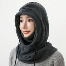 Fashionable Autumn And Winter Warm Fleece Men's And Women's Protective Head And Neck, Black, White, Khaki, Pink Protective Mouth And Nose Hat, Head Cover, Neck Cap, Motorcycle, Bicycle, Windproof Sports Scarf, Hat, Face Mask