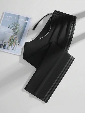 大码女式夏季休闲宽松直筒裤，适合日常穿着，四季皆宜