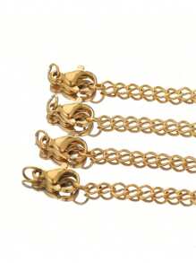 10pcs Stainless Steel Extension Extended Tail Chains Lobster Clasps Connectors DIY Jewelry Making Findings Bracelet Necklaces. - Extension Chain - View 5