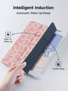 DECOPHONE Pink Leopard Print IPad 10.2 Case, Compatible With IPad 9/8 (2021/2020) - Features Magnetic Auto Wake/Sleep Function, Stylus Holder, And Lightweight Design. - Multicolor - View 5