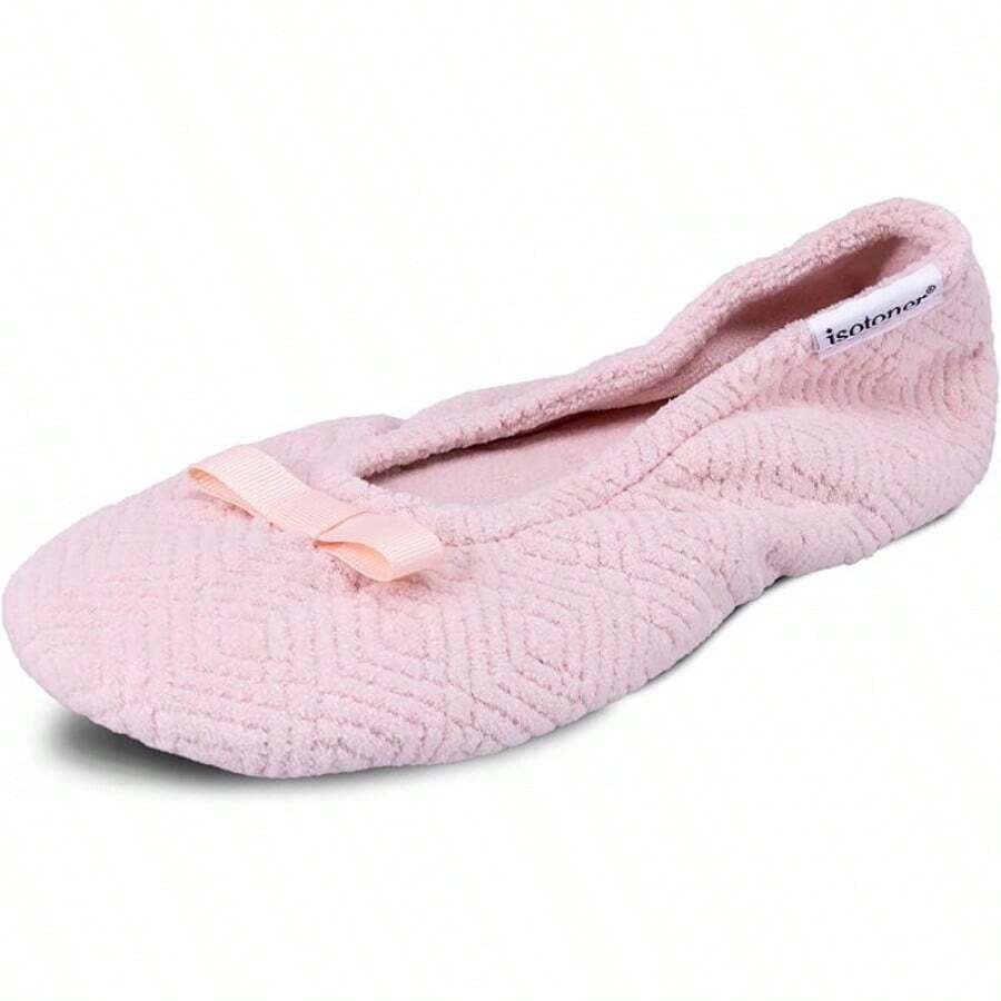 Isotoner Women's Diamond Microterry Ballerina Slippers - 晚霞鑽石 - 查看 1