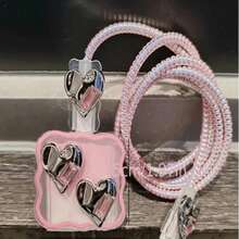 Juego de 3 piezas, cargador transparente estándar del Reino Unido de 18W/20W compatible con iPhone 13/14/15/16, protector de cable TPU y cabezal de carga, regalo, accesorios de oficina electrónicos, protector de cargador Nan, accesorios para teléfonos