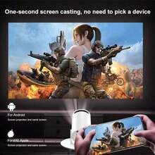 Projector Requires 5V 2A Adapter - Recommended To Connect Projector Screen Following The Steps In The Picture - Adapter Not Included, Only Data Cable Provided - 2025 New Flagship Android Projector, Built-In Android System/4D Experience/Ultra-Quiet Design, Suitable For Home Theater, Education, Office, Gaming, 240° Full-View Projection/Perfect Gift Choice