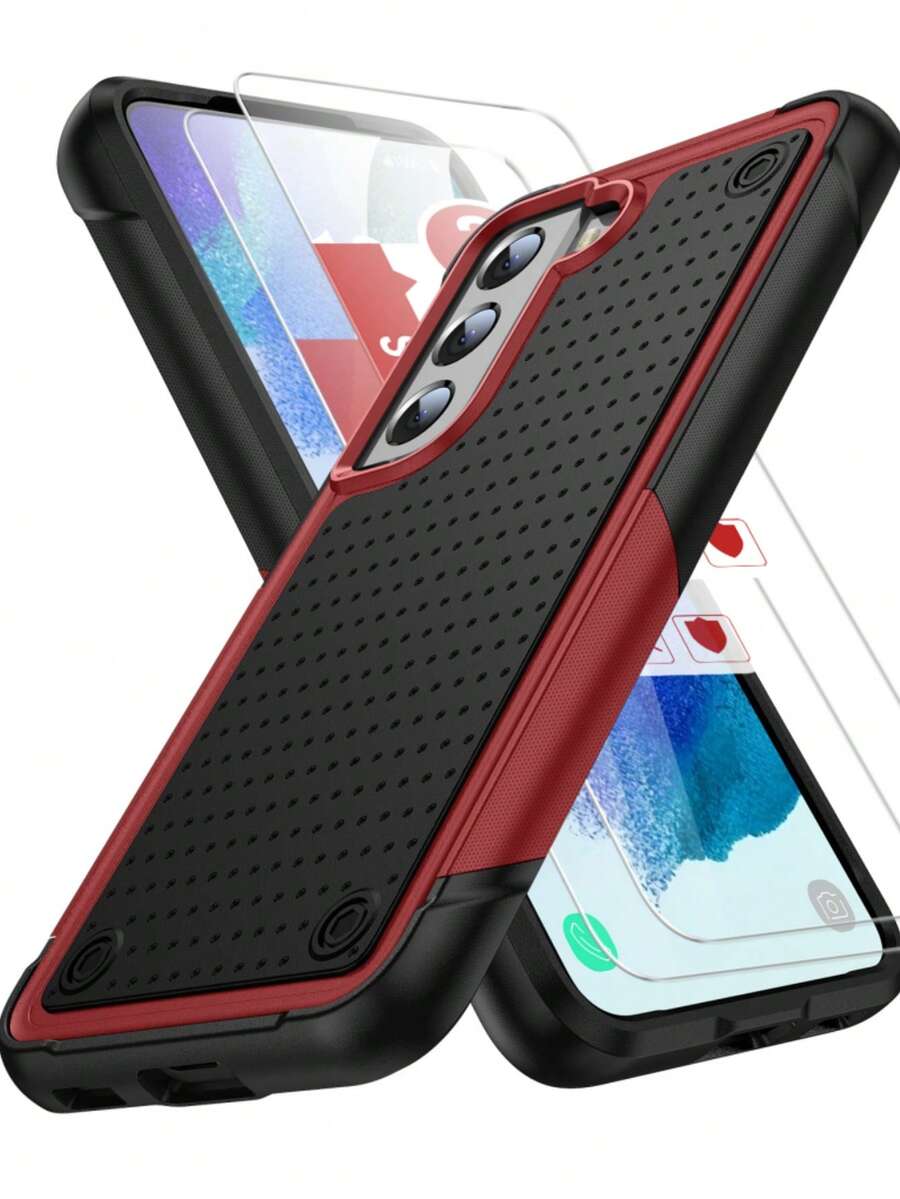 (بما في ذلك 2 واقي شاشة) غطاء هاتف فاخر، مقاوم للصدمات بشكل كبير، متوافق مع 16 Pro Max، 15 Pro Max، 14 Pro Max، 13 Pro Max، 12 Pro Max، 11 Pro Max/Galaxy S25، S24، S23، S22، S21، A12، A32، A23، A33، A53، A73، A03C، A22، A25، A24/Pixel 9، 8، 7/G PURE، POWER، STYLUS، EDGE