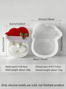 Christmas Gift Box, Teddy Bear, Christmas Tree, Santa Claus, Gingerbread Man 3D Silicone Mold, Candle Mold, Durable 3D Silicone Mold, Exquisite Structure Easy To Disassemble And Clean, Specially Designed For Batch Candle Production, Compatible With Plaster Sculptures And Creative Graffiti, Inspiring Unlimited Imagination And Creativity For DIY Enthusiasts, Supporting Repeated Batch Production Of Candles Home Decor Christmas Decorations Room Decor, Christmas Gifts