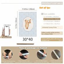 1 件复古妈妈熊和宝宝熊儿童房海报，甜美花卉儿童房装饰，男孩房间艺术，儿童房墙壁艺术，婴儿动物艺术，乡村风格 - 彩色 - 查看 12