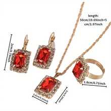 8 Stücke Vintage Boho-Stil Brautschmuckset, Material aus Zinklegierung, inklusive Ringe, Ohrringe und Halskette, geeignet für Frauen, ideal für Hochzeiten, Partys und Valentinstag Geschenke - passend für alle Jahreszeiten