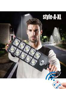 1 szt. 504 LED Solar Light, lampa zewnętrzna, 3 tryby, zasilana energią słoneczną, dwurzędowa, zintegrowana, 8000LM, 6500K, wodoodporna, czujnik ruchu, lampa bezpieczeństwa do ogrodu, idealna na Halloween, Boże Narodzenie, Święto Dziękczynienia, dekoracja, kemping na zewnątrz, lampa uliczna, (dostępna w rozmiarach S/M/L/XL/XXL) - białe światło - Zobacz 15