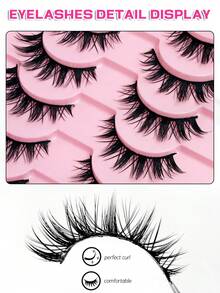 10 Pairs Natural False Eyelashes Manga Lashes 3d Faux Mink Lashes Soft Winged Natural Realistic Eyelash Extension