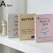3pcs Foldable Decorative Fake Books, Minimalist Decor Books For Home, Office, Showroom