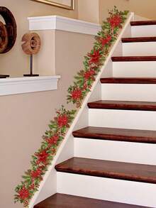 1/2/3sets Christmas Wall Sticker, Christmas Elements Christmas Vine Leaf Wall Sticker, Living Room Holiday Decorative Wall Sticker, Removable.Perfect And Christmas Gift For Couples, Parents And Friends. Christmas Decorations Christmas Decoration Christmas Decorations Home Home Decor Room Decor