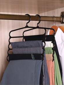 5PCS Multifunctional Five-Layer Storage Rack Hanger Pants Organizer Scarf Holder Space-Saving Closet Organizer For Bedroom Wardrobe Clothes Accessories - Multicolor - View 1