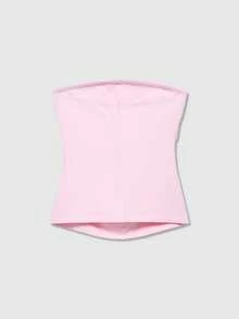 Top tubo sólido - Rosa Pálido - Ver 2