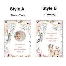 1 件无框个性化帆布海报，定制照片文字打印，可爱卡通艺术品墙面装饰，适用于生日派对、婚礼背景、迎宾装饰、家居装饰 - 彩色 - 查看 20