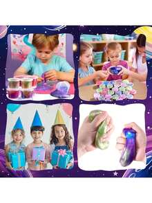 Mini Starry Sky Slime, Starry Sky Slime Party Favors, Soft & Elastic Non-Sticky Starry Sky Slime Set, Stretchable Slime Set Suitable For Classroom Prizes, Christmas/Gift Bag/Easter Fillers, Party Supplies, Valentine's Day Party Supplies, Birthday Gifts - Multicolor - View 6