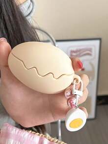 Novelty Creative Cartoon-Style Realistic Egg-Shaped Earphone Case Cover, Compatible With Apple Earphone Case 1/2/3/4/Pro/Pro2(Nd) - Yellow - View 5
