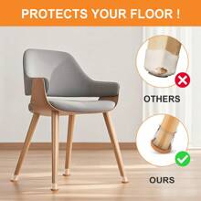 4/16/32 Piezas Protectores de piso para patas de silla redondas - Deslizadores de muebles de silicona TPE gruesos, Cubiertas de silla transparentes para reducción de ruido y protección del piso, Almohadillas duraderas para patas de muebles para mesas y sillas, sofás y mesas de centro, adecuadas para cocina, sala de estar, dormitorio