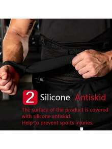 AIYYIPA 2 correas de fitness AIYYIPA, resistentes al desgaste y antideslizantes, de material de nailon y, color negro, diseño de correa envolvente para la muñeca, protectores de muñeca para levantamiento de pesas, deadlift y dominadas, adecuados para entrenamientos de fitness