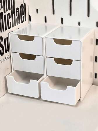 1pc Mini Desktop Small Storage Box For Home Office Organization, Perfect For Jewelry, Lipstick, And Makeup Essentials, Stylish Drawer-Style Cosmetic Storage Solution To Keep Your Space Tidy And Chic, Ideal For Gifts And Seasonal Decor, Enhance Your Workspace With Functional ElegancTrendy Design