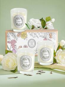 3个创意沙杯蜡烛盒，香薰蜡烛，采用天然大豆蜡制成，提供多种香型供您选择。纯天然植物香氛，花果香调，适用于婚礼装饰、瑜伽、冥想、放松身心以及纪念品。送女友、礼物、母亲节、女生、情人节礼物