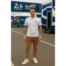 Conjunto Camiseta Branca + Jogger Masculina | Look Urbano e Confortável | P ao G1 | Oposto Modas - Marrom - Visão 1