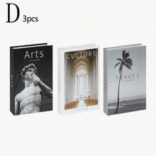 3pcs Foldable Decorative Fake Books, Minimalist Decor Books For Home, Office, Showroom