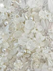 100pcs/70g Matte Blue Rose Beads Material, DIY Bracelet, Necklace, Phone Case, Jewelry, Handmade Craft, Multi-Purpose Beading, Gift For Friends, With Holes