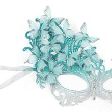 Mặt nạ hóa trang ren Halloween thập niên 1920 dành cho phụ nữ dự tiệc hóa trang Mardi Gras buổi tối dạ hội - Nhiều màu - Xem 7