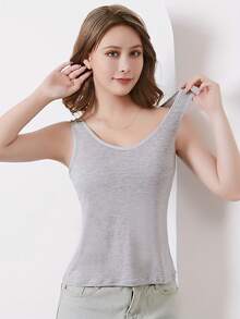 4pcs Modal Long Vest With Integrated Chest Cushion, Wide Shoulder Straps, Sports Bra, No Need To Wear, Inner And Outer Tops - Màu sắc hỗn hợp - Xem 3
