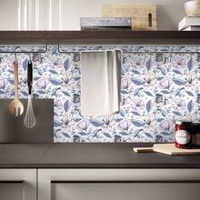 Papel tapiz autoadhesivo y removible con patrón de flores y hierba, rollo de papel tapiz autoadhesivo y resistente al agua que se puede cortar a medida, adecuado para baño, ducha, cocina, sala de estar, oficina y decoración de habitaciones, decoración del hogar, decoración de paredes. Tamaño de 3.94/5.9*78.74 pulgadas adecuado para decoración parcial, tamaño de 7.87/11.81*78.74 pulgadas adecuado para aplicación en áreas grandes.