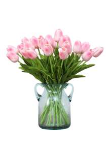 3pcs Mini Gradient Pink Tulip Artificial Flowers Wedding Home Decoration Artificial Flowers Souvenir Tulip Artificial Flowers