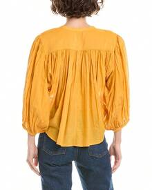 Madewell Balloon Sleeve Top - 黃色 - 查看 3