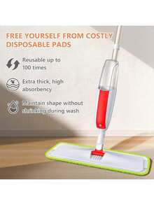 Microfiber Spray Mop Pads, Compatible With Mop, Reusable Washable Floor Mop Pads Replacement 16.5 X 5.5 Inch Dry Wet Mop Pads Refills For Home Kitchen Commercial Floor Cleaning