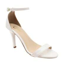 High Heel Western Wedding Style PU Leather Buckle Party Summer - trắng - Xem 3