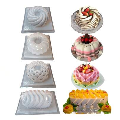 Kit de 4 Moldes para Gelatina de 1 Rehilete, 1 Rosca, 1 Panal y 1 Gusano. Material Resistente y Reutilizables. Desmolda Rápidamente.