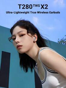 JBL T280TWS X2 Wireless Bluetooth 5.3 Headphones - Half In-Ear Sport Earbuds With Noise Reduction, IPX4 Waterproof & Sweat Resistant For Gym/Running, Type-C Fast Charging