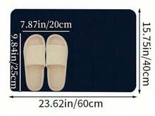 1 Piece Of Simple Solid Color Soft Slow Rebound Memory Water-Absorbing Non-Slip Mat, Bathroom Water-Absorbing Non-Slip Mat, Soft And Comfortable, Strong Water Absorption, Easy To Dry, Suitable For Bathroom, Room, Toilet, Outdoor Carpet, Door Mat, Back To School Season, Dormitory, Home Anti-Slip Essential